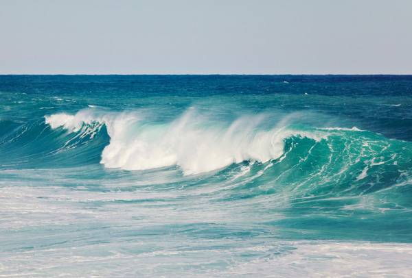 large aquamarine wave