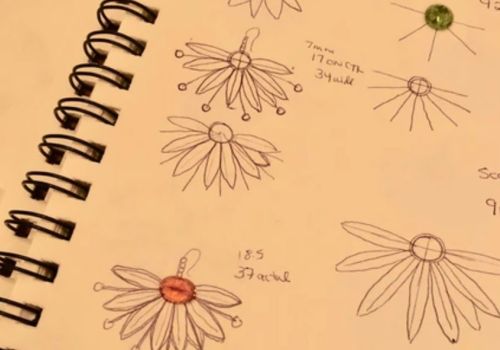 Sketches of a Flower Design Jewelry Collection
